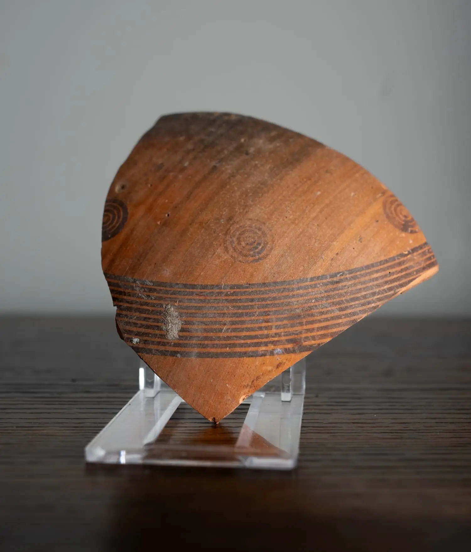 Black-On-Red Geometric Jug Sherd - image 1