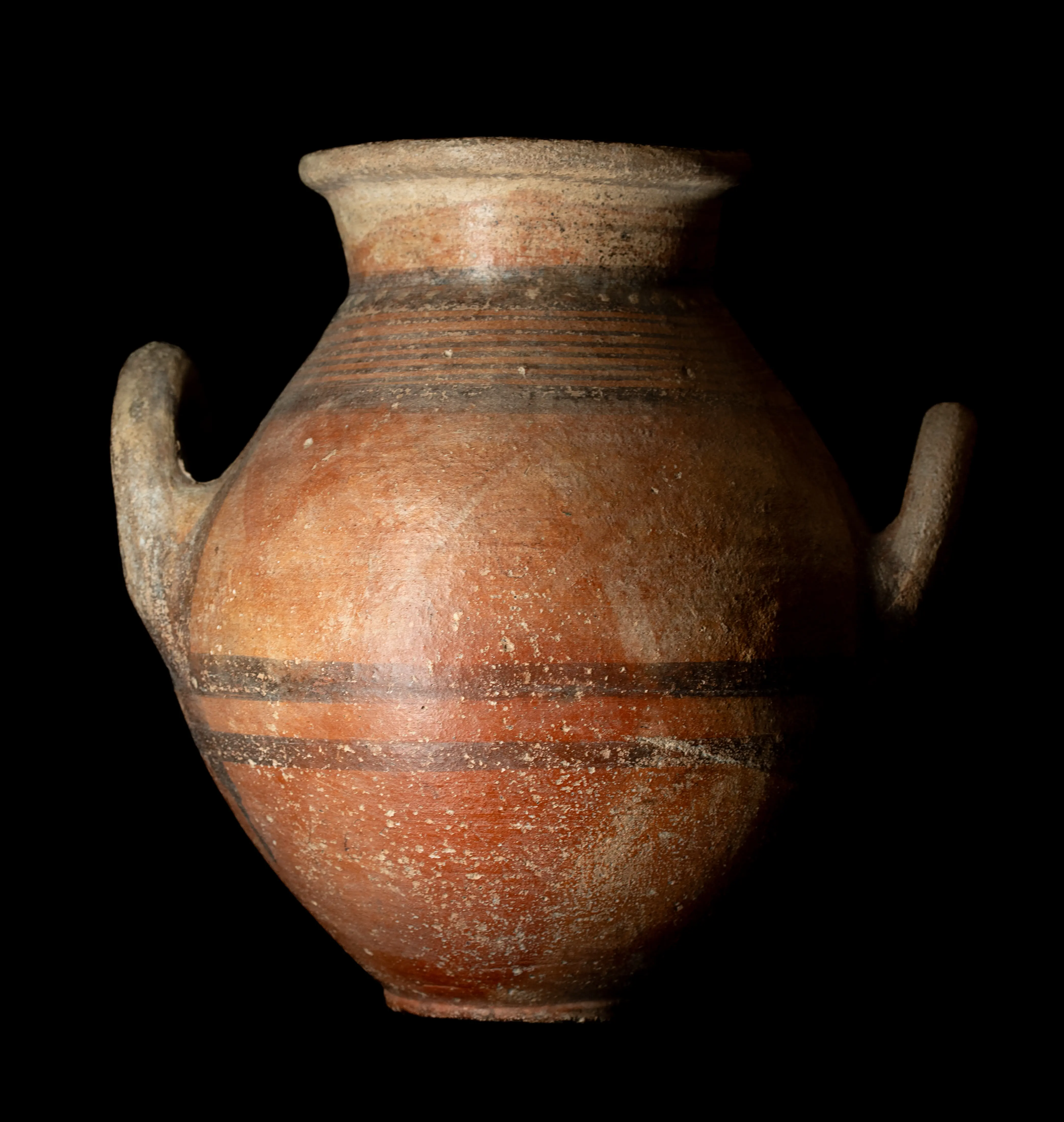 Bichrome on Red Jar - image 1