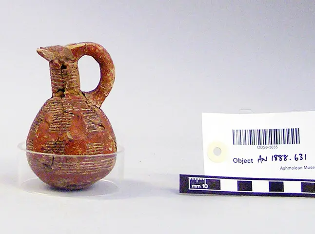 Red Polished incised gourd juglet - image 1