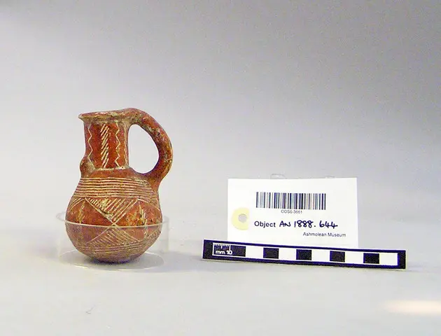 Red Polished incised globular juglet - image 1