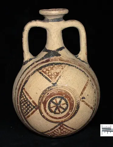 Bichrome lentil-shaped flask - image 1