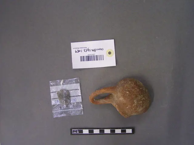 Part of dipper, handle intact, but large part of rim and body missing
