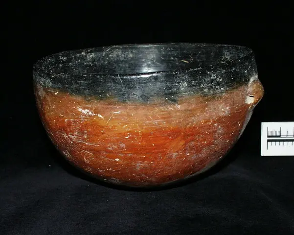 Red Polished black-topped bowl - image 1