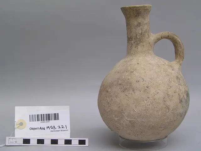 Red on black ware globular jug - image 1