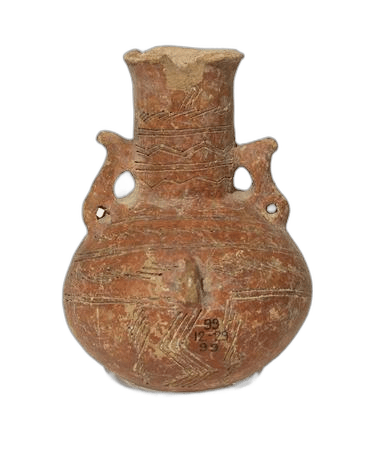 Red Polished Horned Jar - image 1