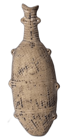 White Painted String-hole Flask - image 1