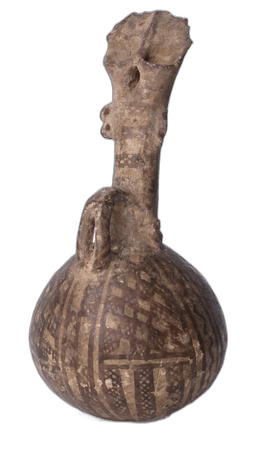 White Painted String-hole Bottle - image 1