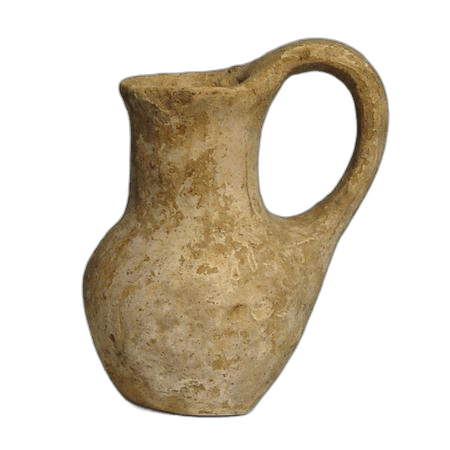 Plain White Hand-made Juglet - image 1