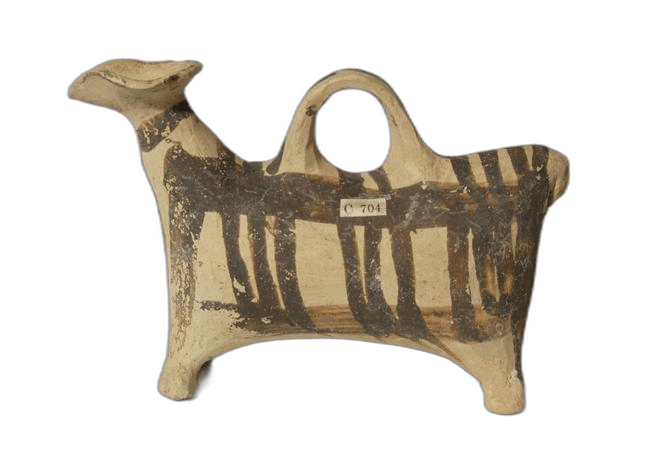 White Painted Quadruped Askos - image 1