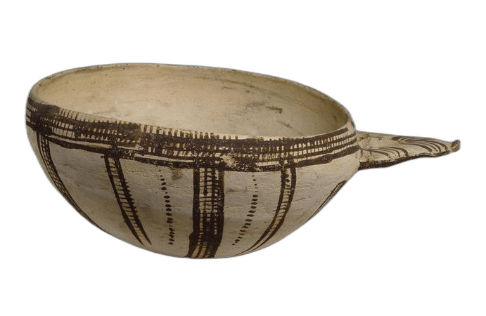 White Slip Bowl with Lattice Pattern - image 1