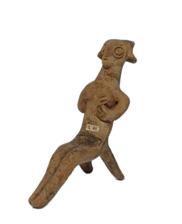 Terracotta Seated Female Figurine - image 1