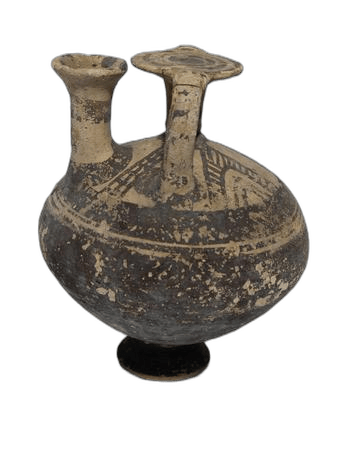 Proto-White Painted Stirrup Jar - image 1