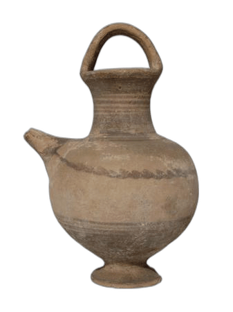 White Painted Spouted Jar - image 1