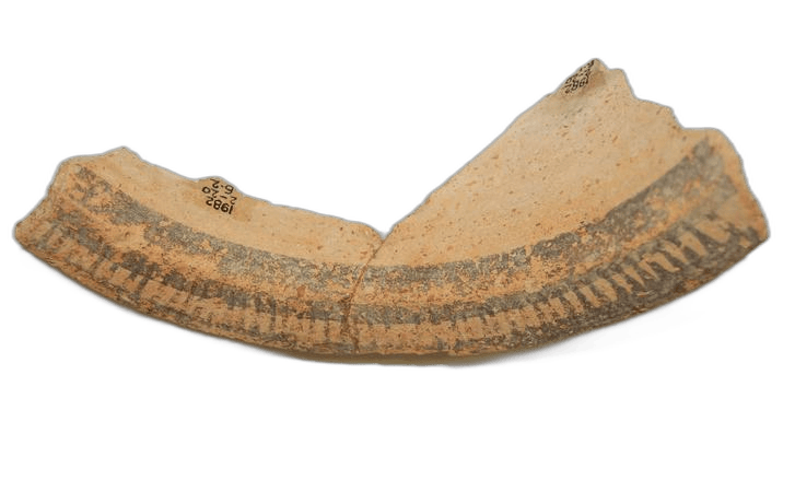 White Painted Open Vessel - image 1