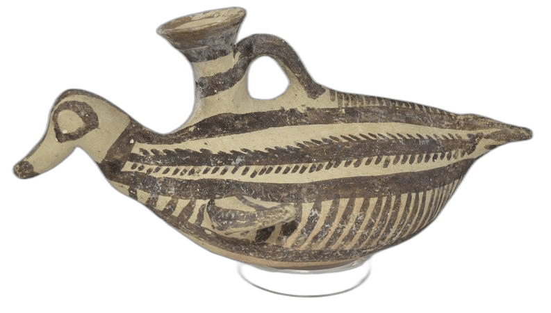 White Painted Bird Flask - image 1