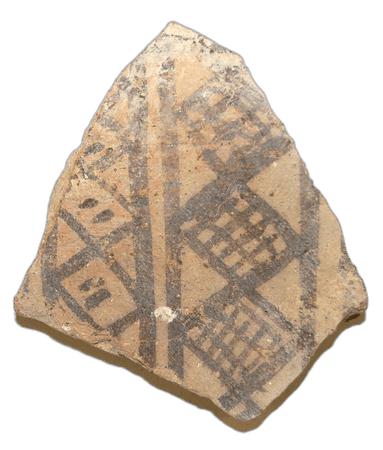 White Painted Lozenge Vessel - image 1