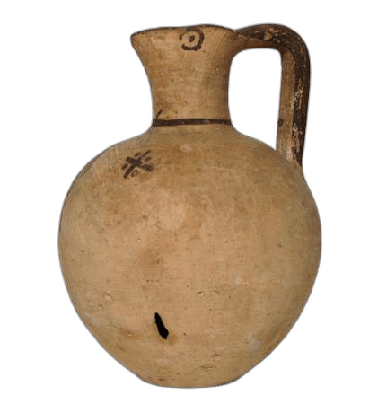 White Painted Trefoil Jug - image 1