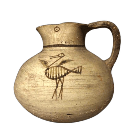 White Painted Figural Jug - image 1