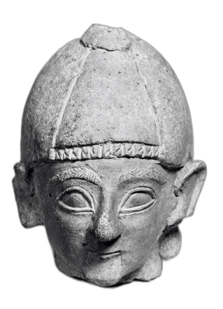 Terracotta Helmeted Head - image 1