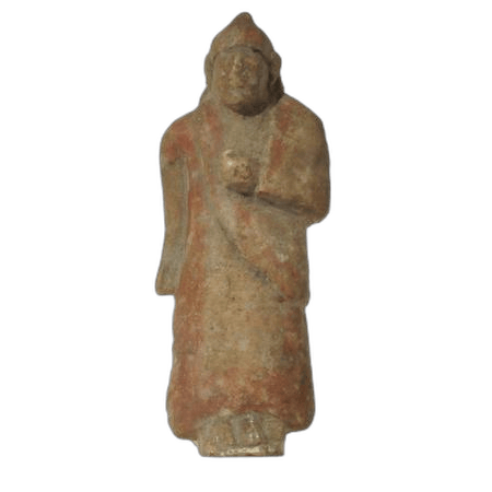 Painted Limestone Statuette - image 1
