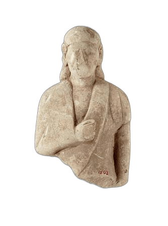 Yellowish White Limestone Male Figure - image 1