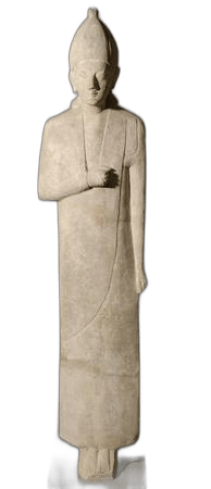 Limestone Worshipper Statue - image 1