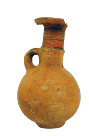 Orange-Pink Banded Bottle - image 1