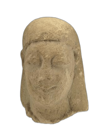Yellow Limestone Female Head - image 1