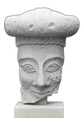 Bearded Male Statue Head - image 1