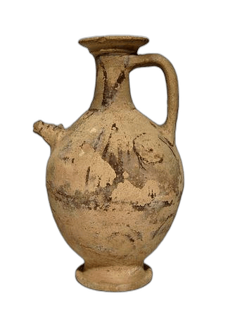 Red Painted Bull-head Jug - image 1