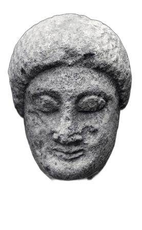 Limestone Woman Head - image 1