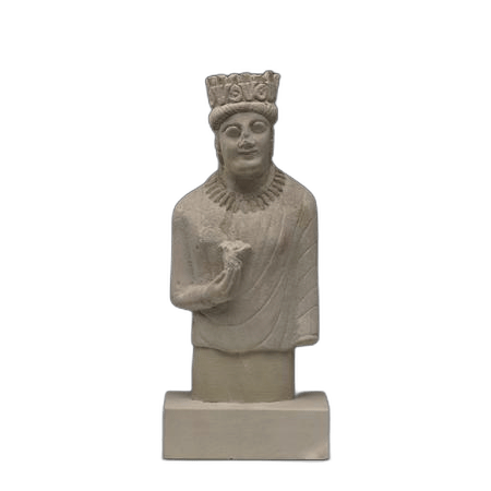 Limestone Female Worshipper Statuette - image 1