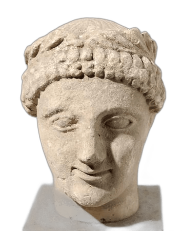 Limestone Laurel Wreath Statue - image 1