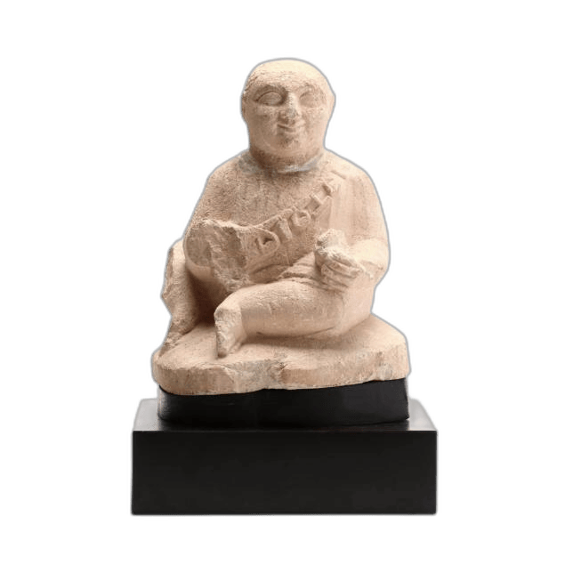 Cypriot Seated Limestone Figure - image 1