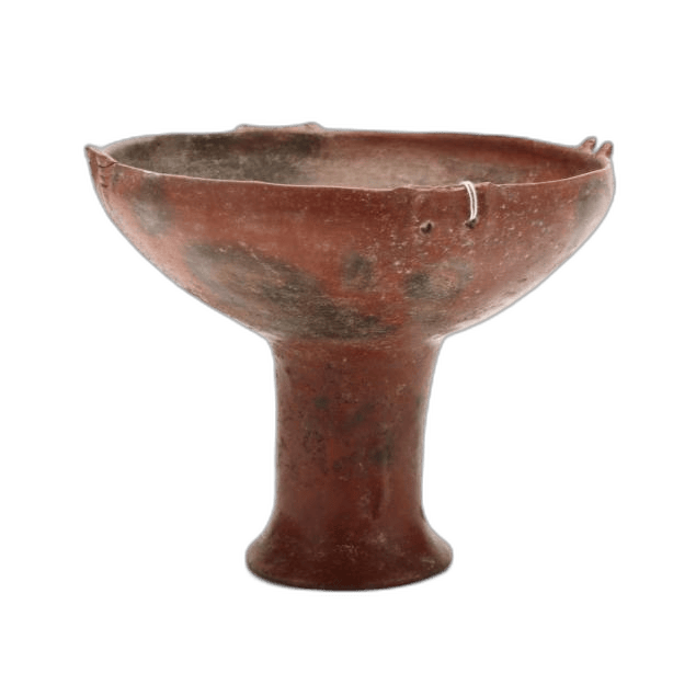 Cypriot Early Bronze Age Polished Red Ware Pedestal Bowl - image 1