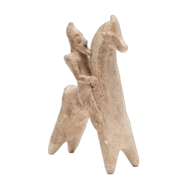 Cypro-Archaic Terracotta Horse and Rider - image 1