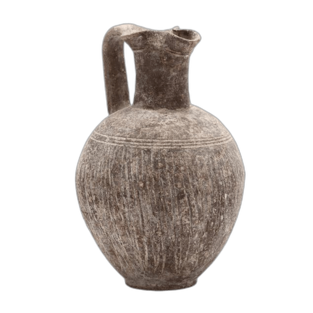 Cypro-Geometric Wheel Made Black Slip Ware Vessel - image 1