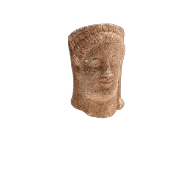 Cypriot Limestone Head of a Woman - image 1