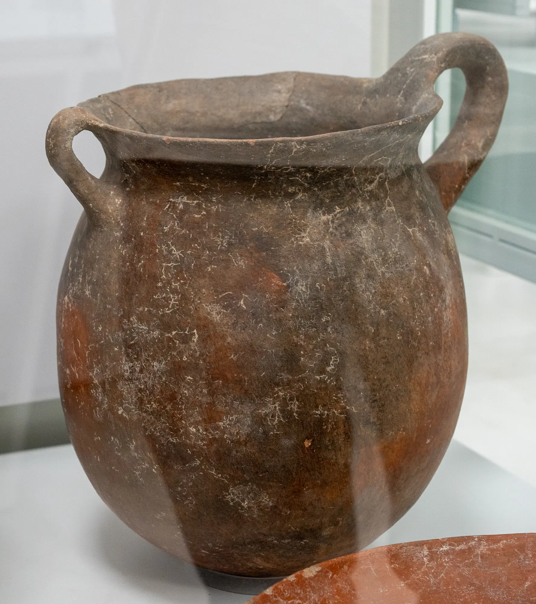 Red Polished Mottled Jar - image 1