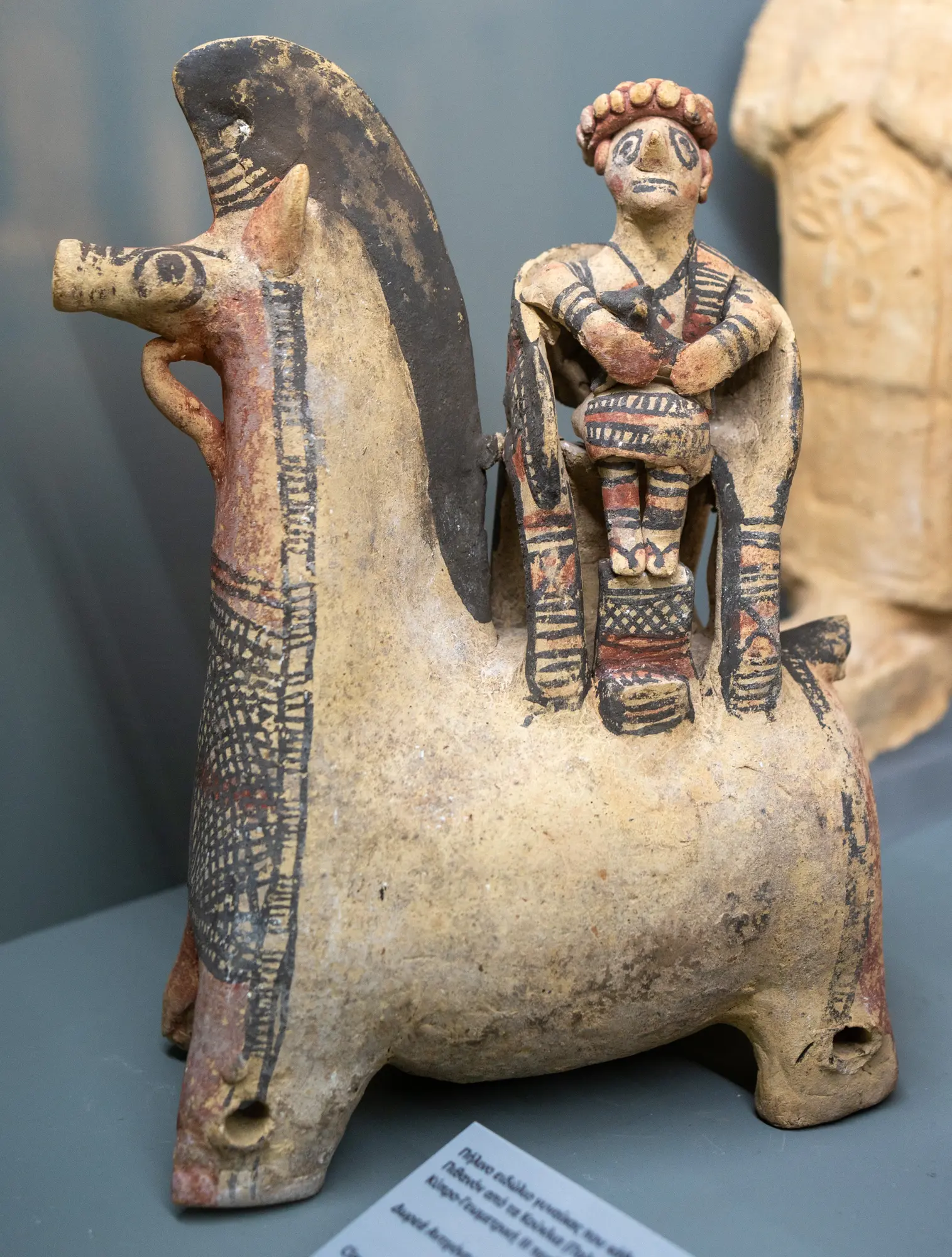 Terracotta Horse Rider on Seat - image 1