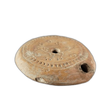 Oil lamp with bird motif - image 1