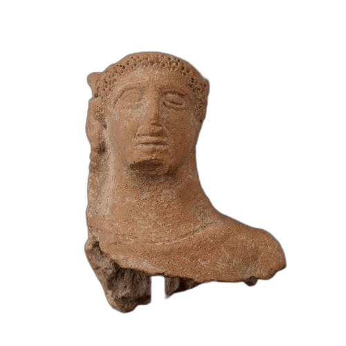 Head and partial torso of a female votary figure - image 1