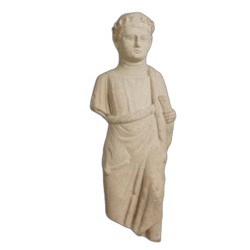 Figure of a male votary holding a scroll - image 1