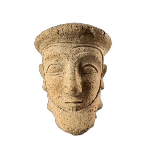 Head of a male votary figure - image 1
