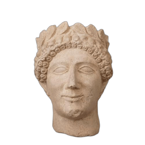 Head of a beardless wreathed youth - image 1
