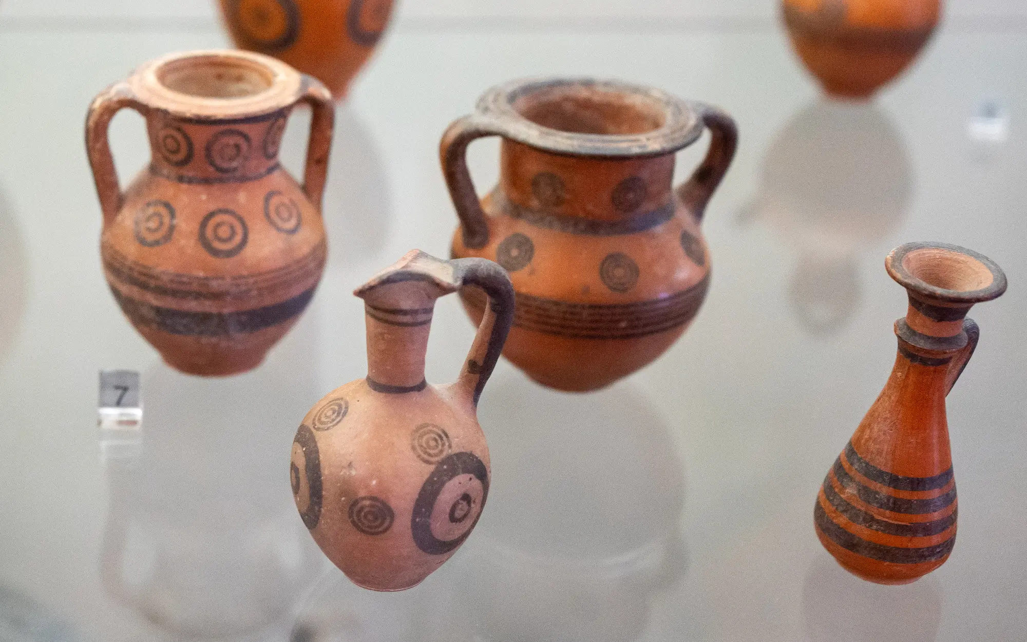 Assorted Black on Red Ware Vessels - image 1