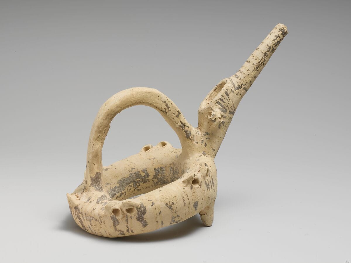 Terracotta ring-vase - image 1