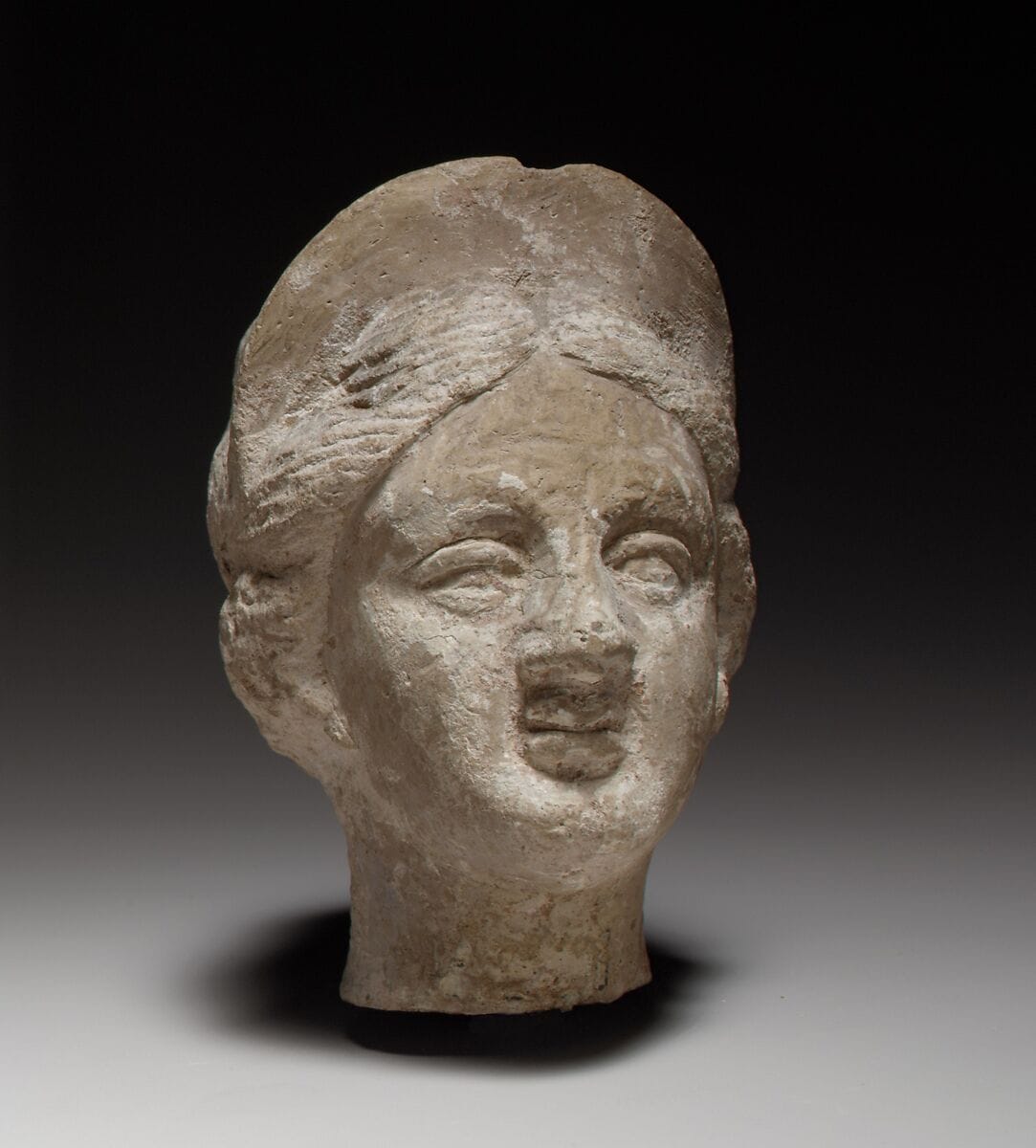 Terracotta female head - image 1