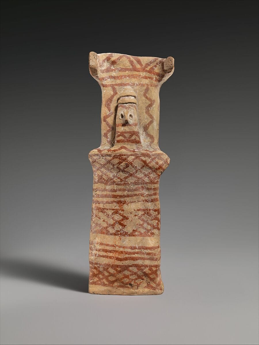 Terracotta statuette of cradle and infant - image 1