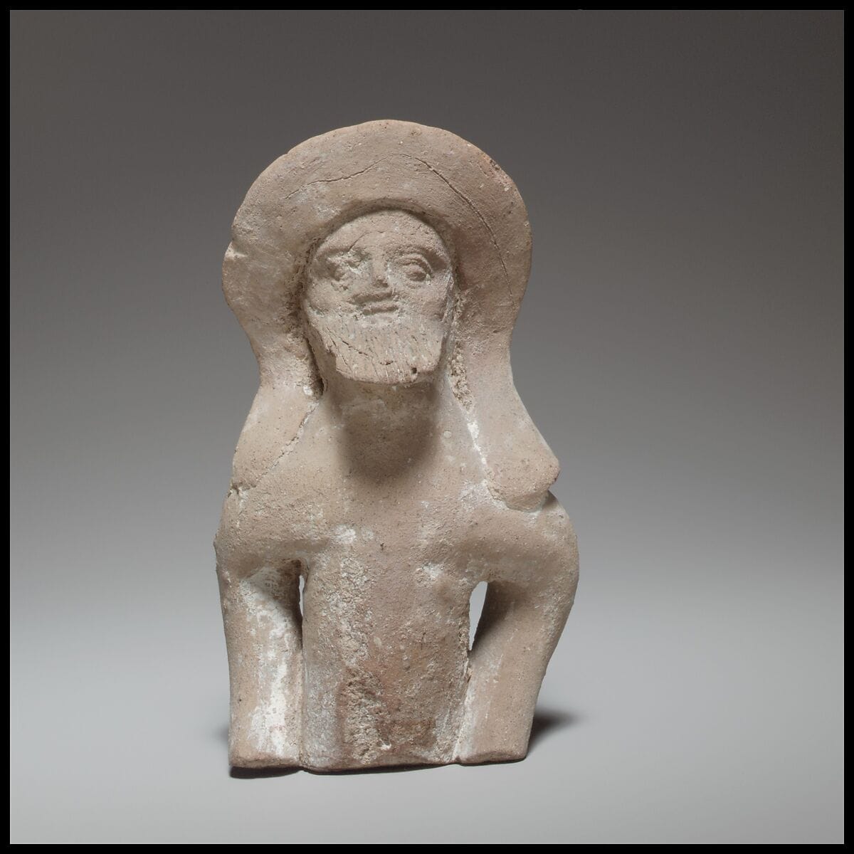 Terracotta statuette fragment of a male votary - image 1